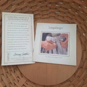 Longaberger Large Hostess Basket with inserted bowl and lid